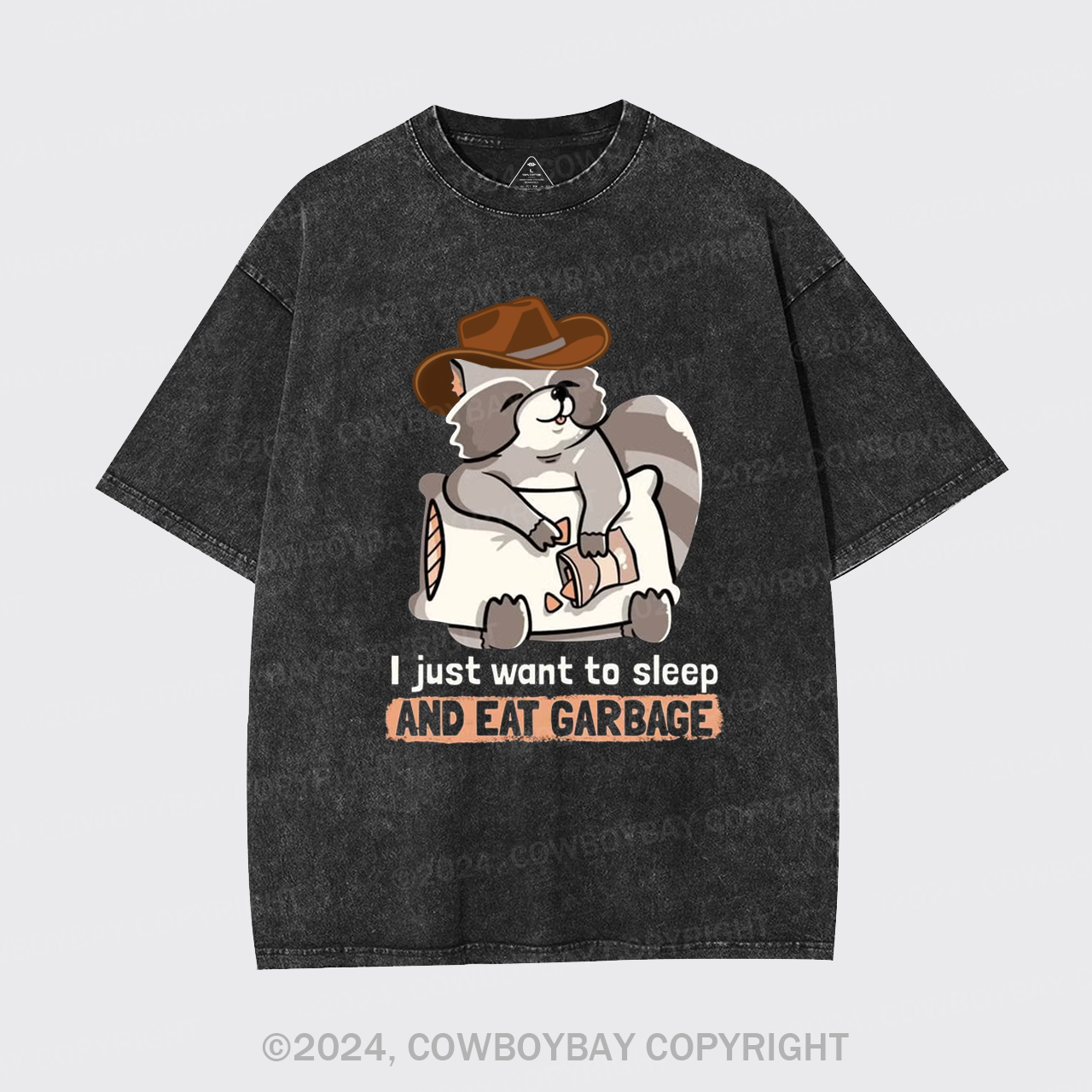 Sleep And Eat Garbage Garment-dye Tees