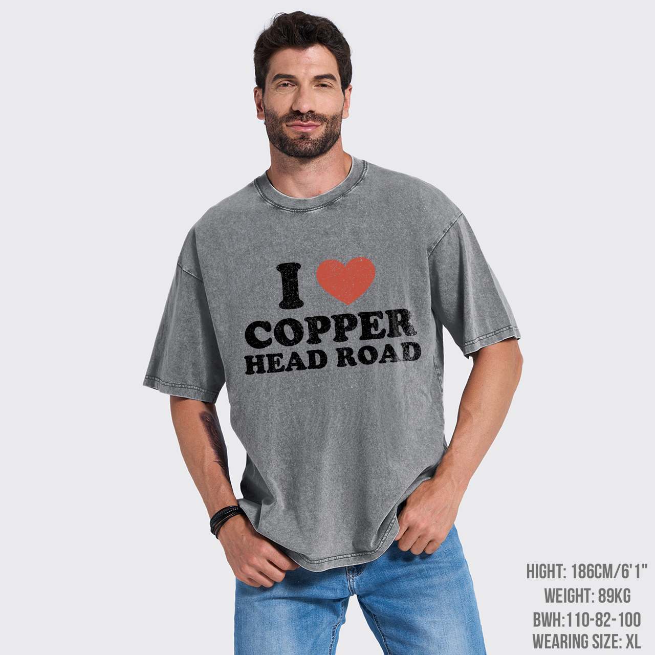 I Love CopperHead Garment-dye Tees