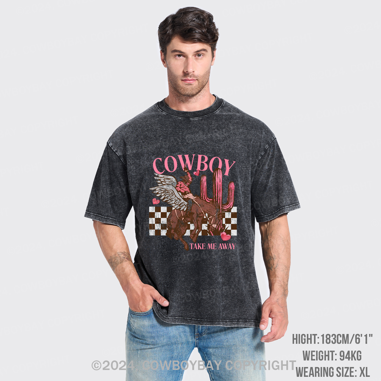 Cowboy Take Me Away Wild West Garment-dye Tees