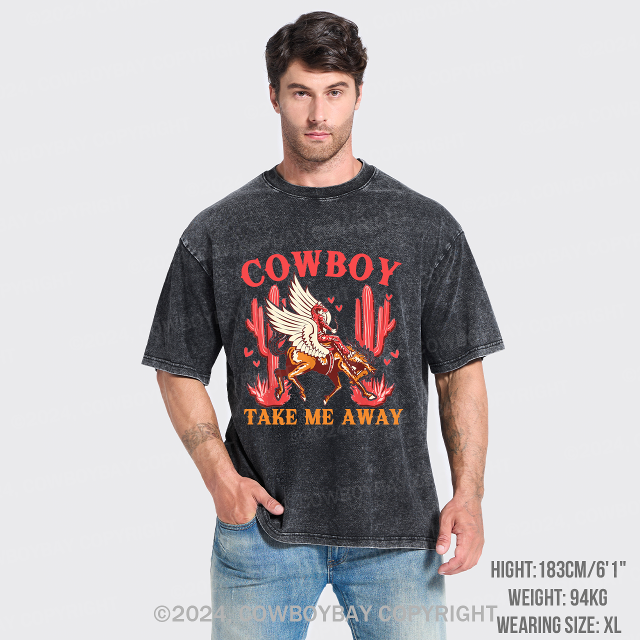 Wild West Cowboy Take Me Away Garment-dye Tees
