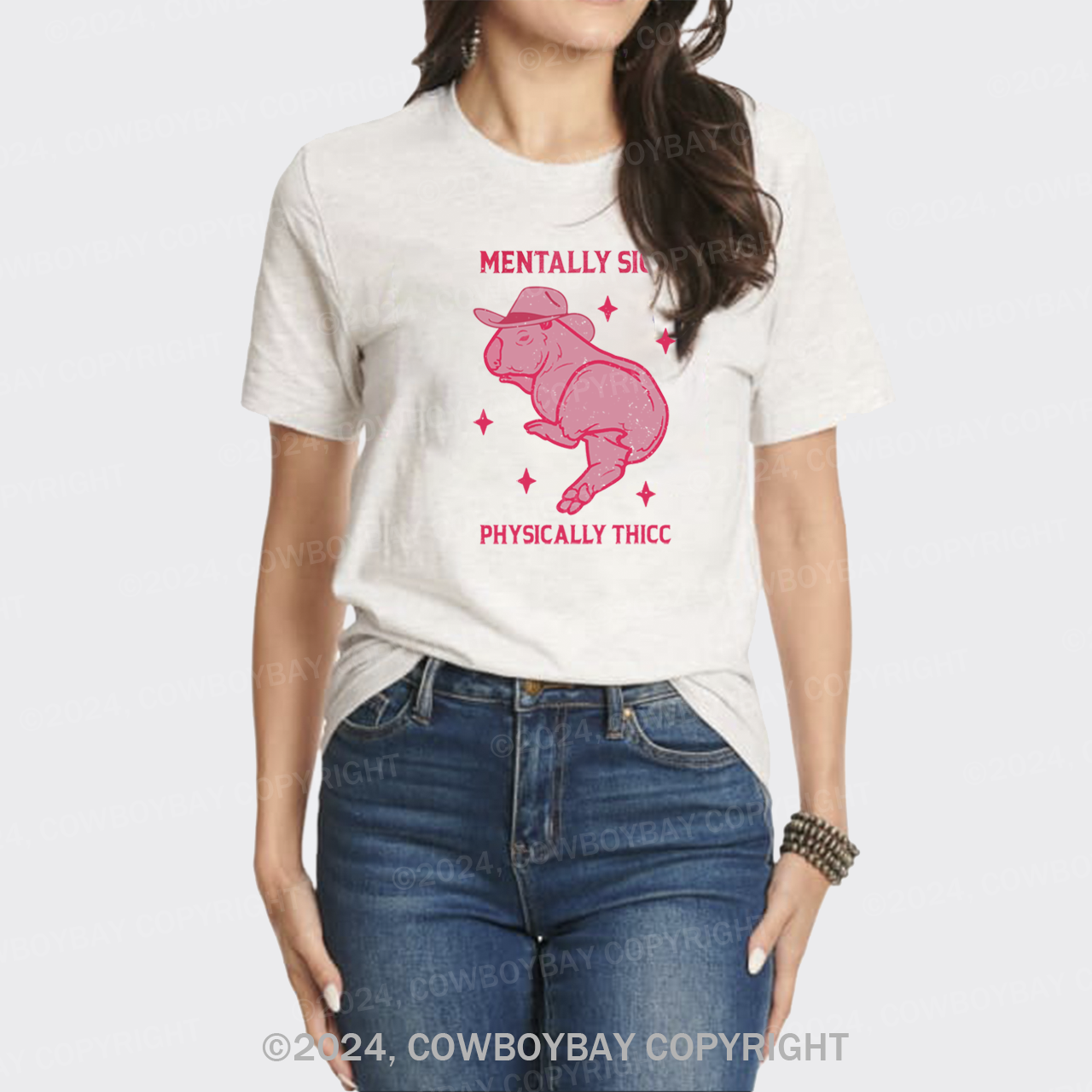 Mentally Sick Physically Thicc Capybara T-Shirts
