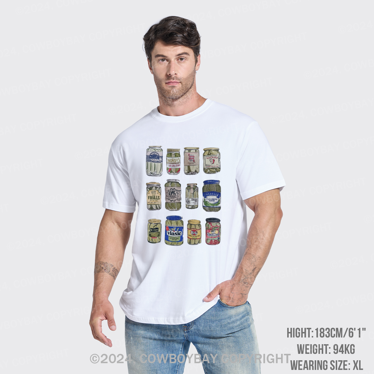 Vintage Canned Pickles Funny T-Shirts