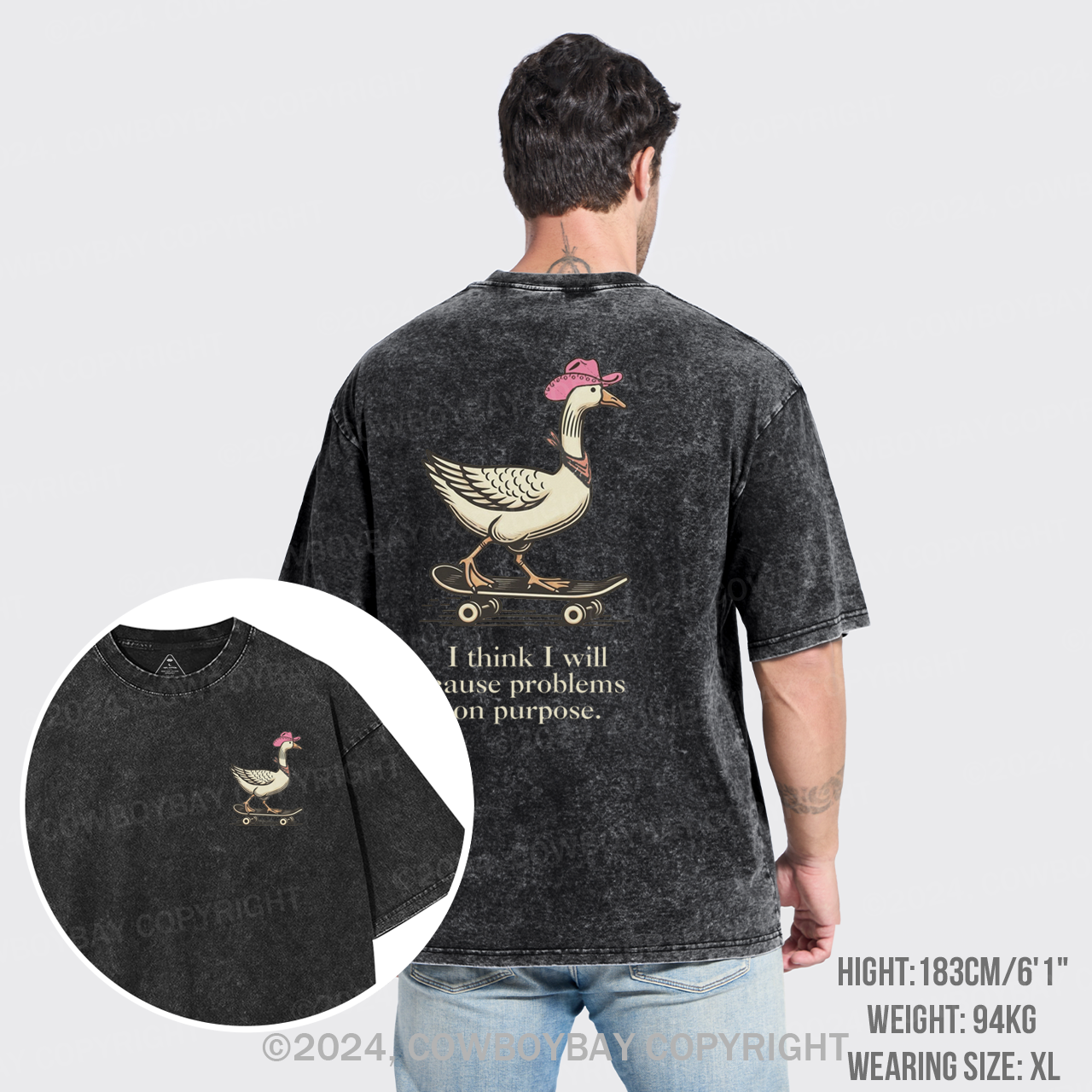 I Think I Will Cause Problems On Purpose Garment-dye Tees