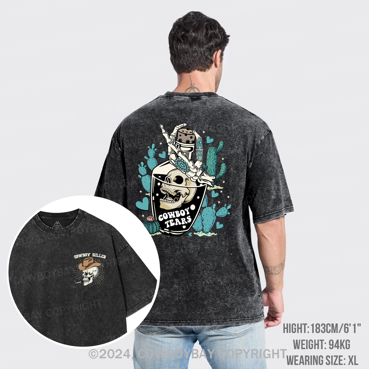 Western Turquoise Jewelry Garment-dye Tees