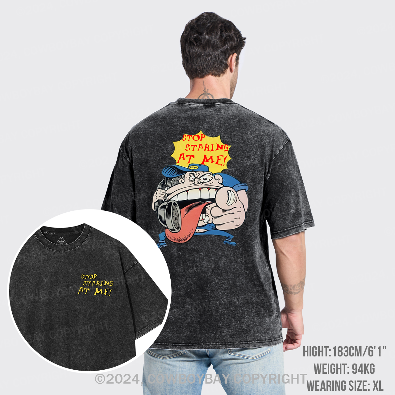 Stop Staring At Me Garment-dye Tees