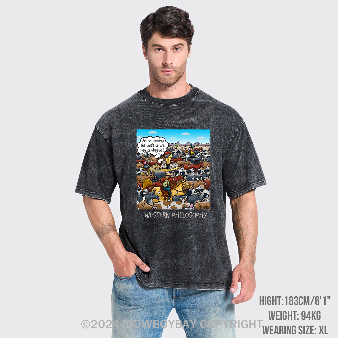 Cowboy Philsophy Garment-dye Tees