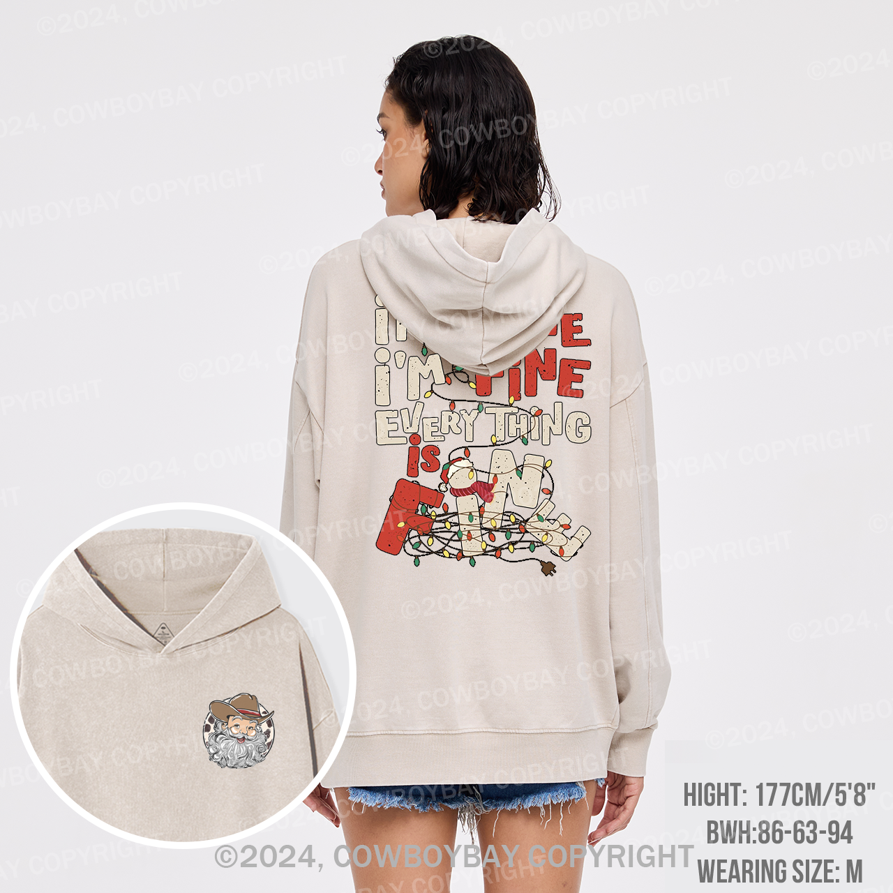 It's Fine. I'm Fine. Everything Is Fine Garment-Dye Hoodies