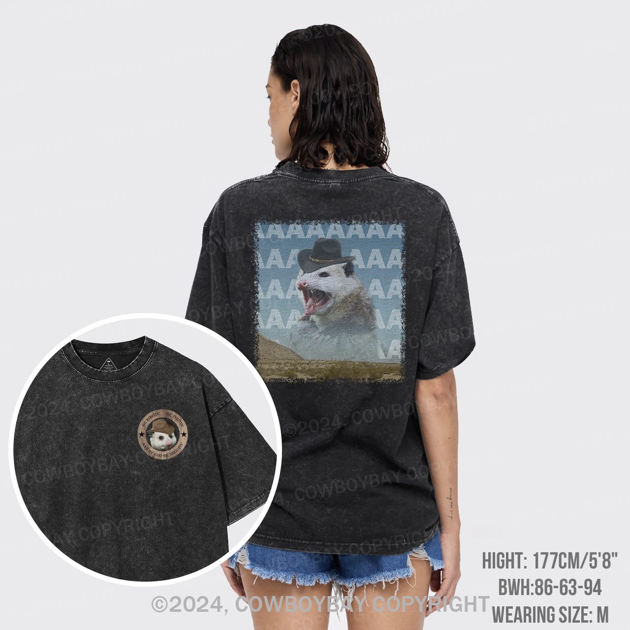 Be Rootin Be Tootin Be Shootin Possum Garment-dye Tees