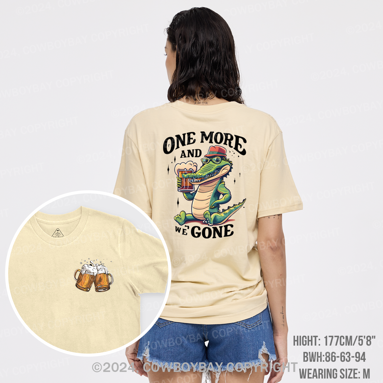 A Crocodile Drinking Beer T-Shirts