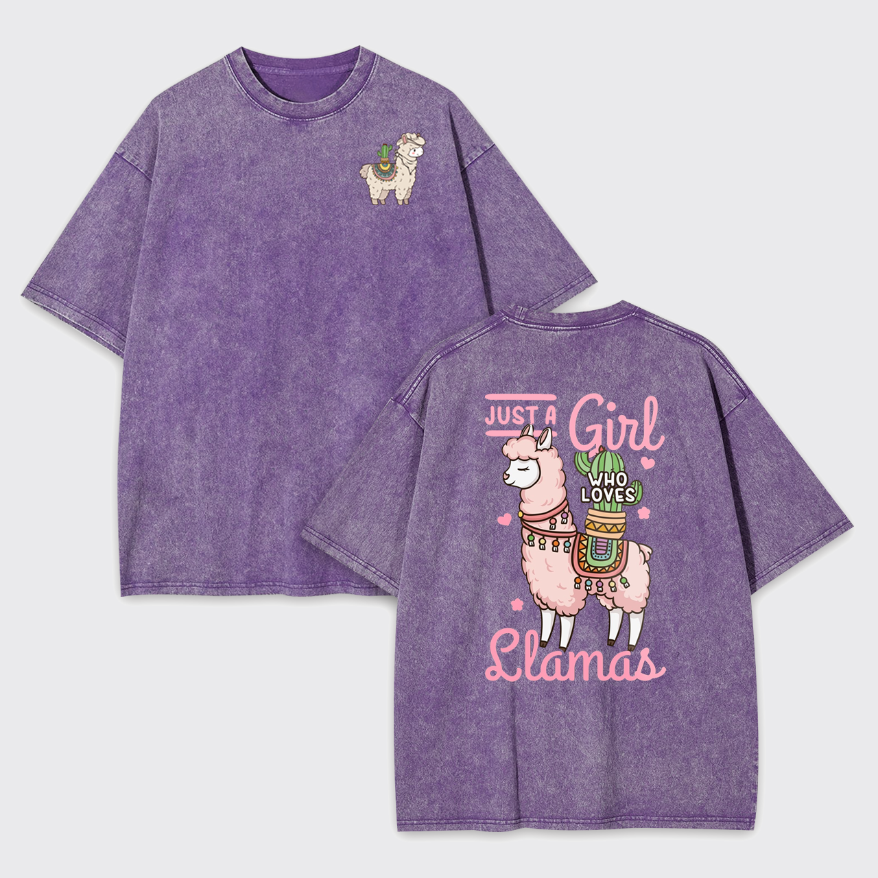 Just A Girl Who Love Llamas Garment-dye Tees
