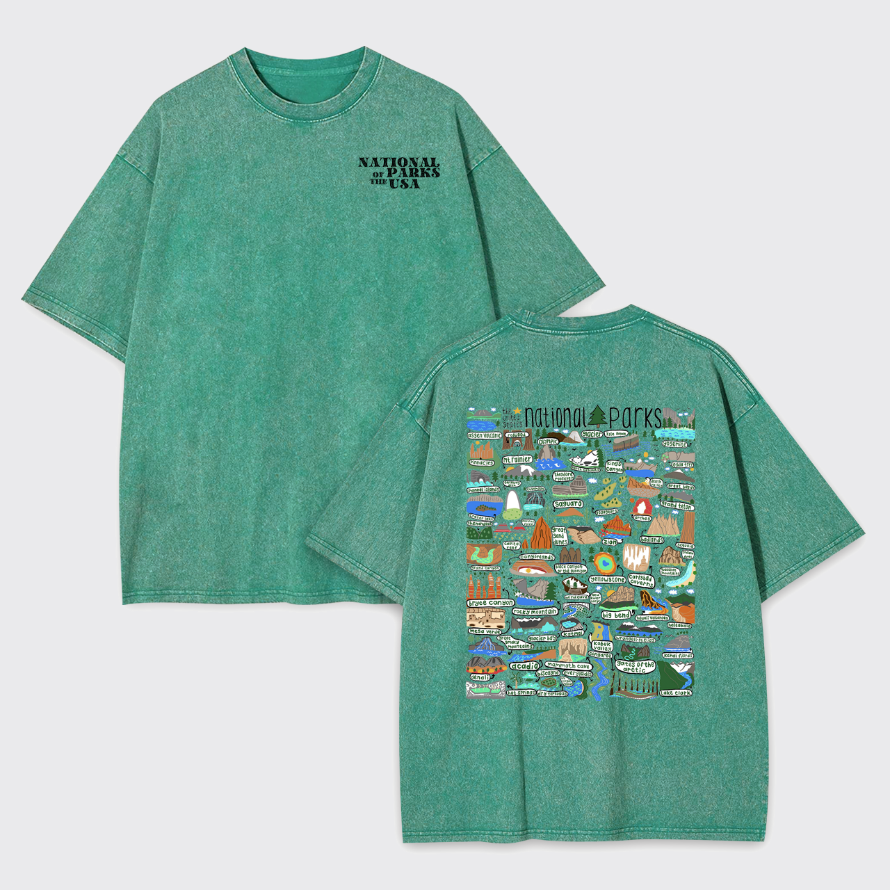 Funny National Park Travel Garment-dye Tees
