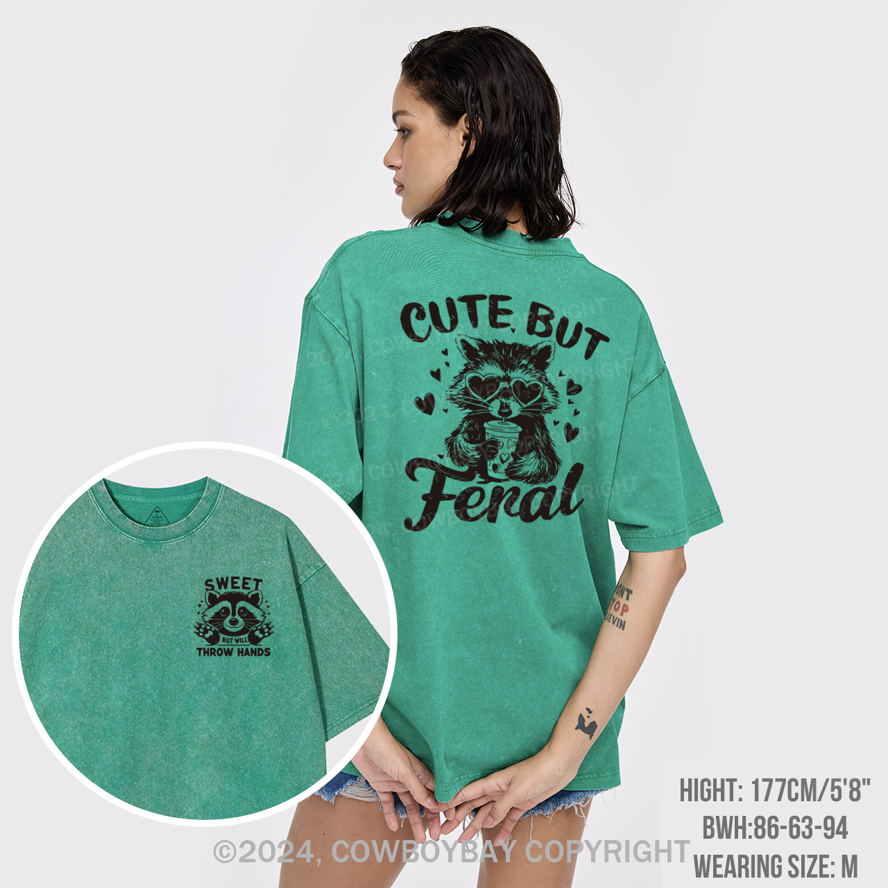 Sweet But Will Throw Hands Garment-dye Tees