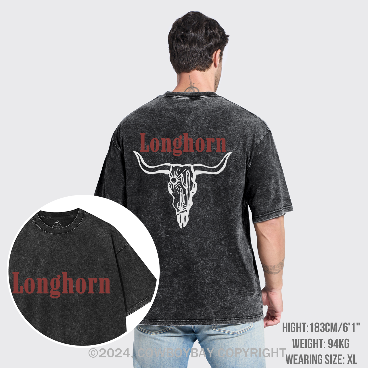 Longhorns And Cowboy Killers Garment-dye Tees