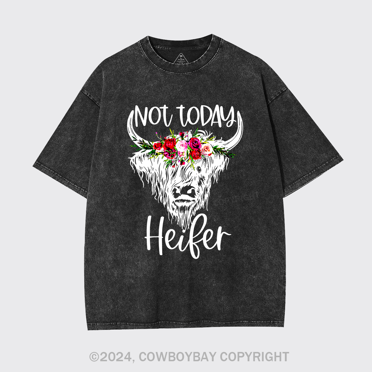 Not Today Heifer Cowboy Garment-dye Tees