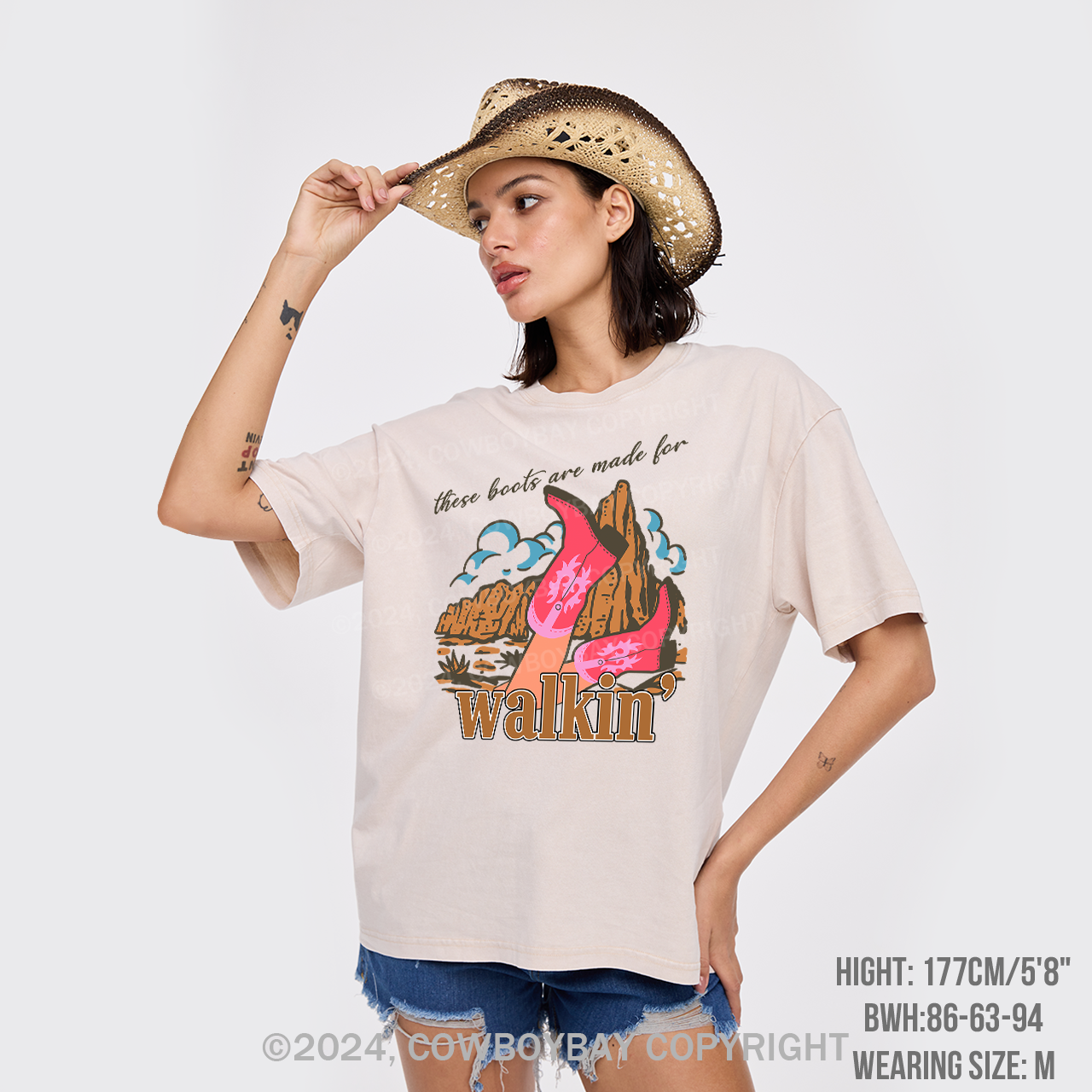 Boots Made For Walkin' Retro Garment-dye Tees