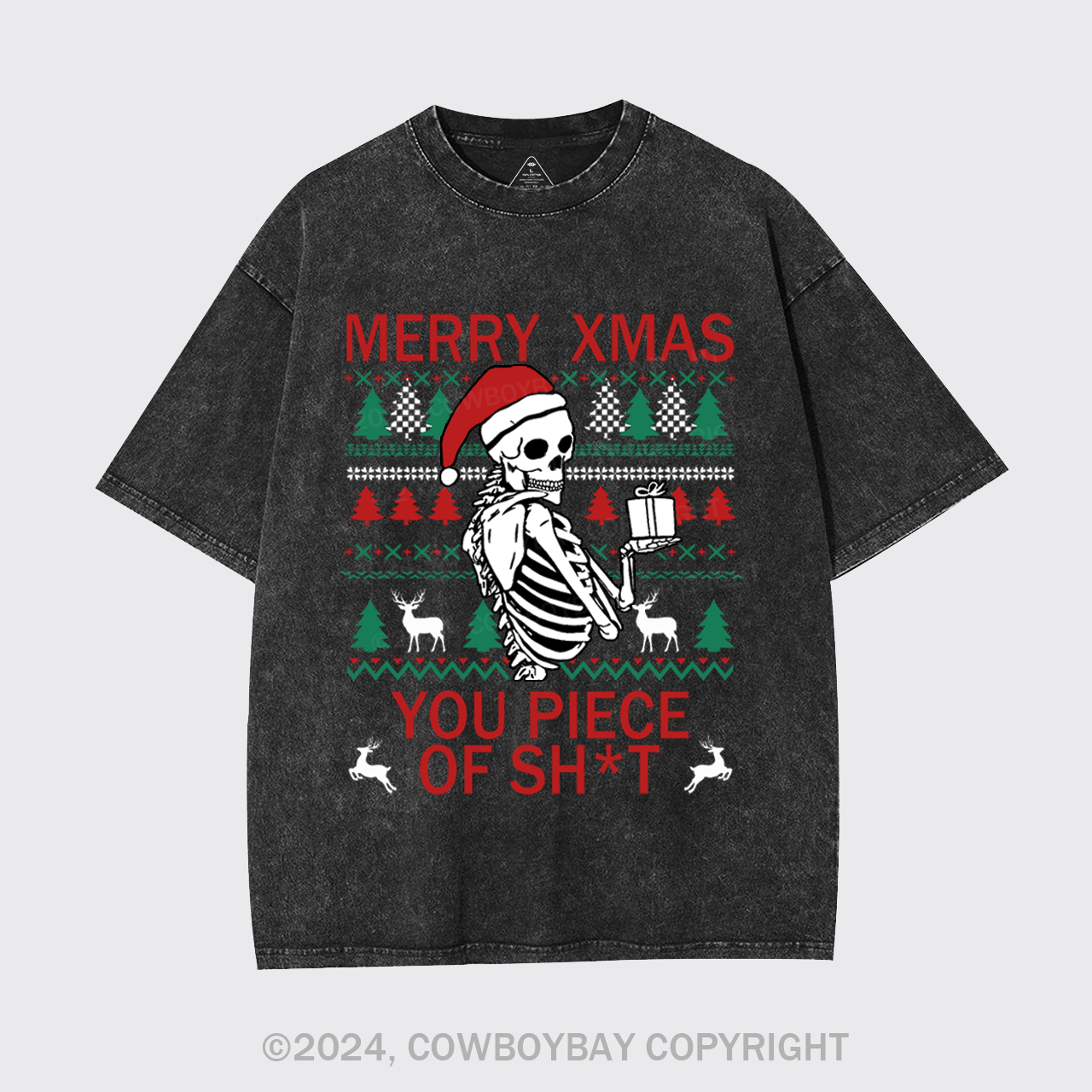 Merry Xmas You Piece Of Sh*t Garment-dye Tees