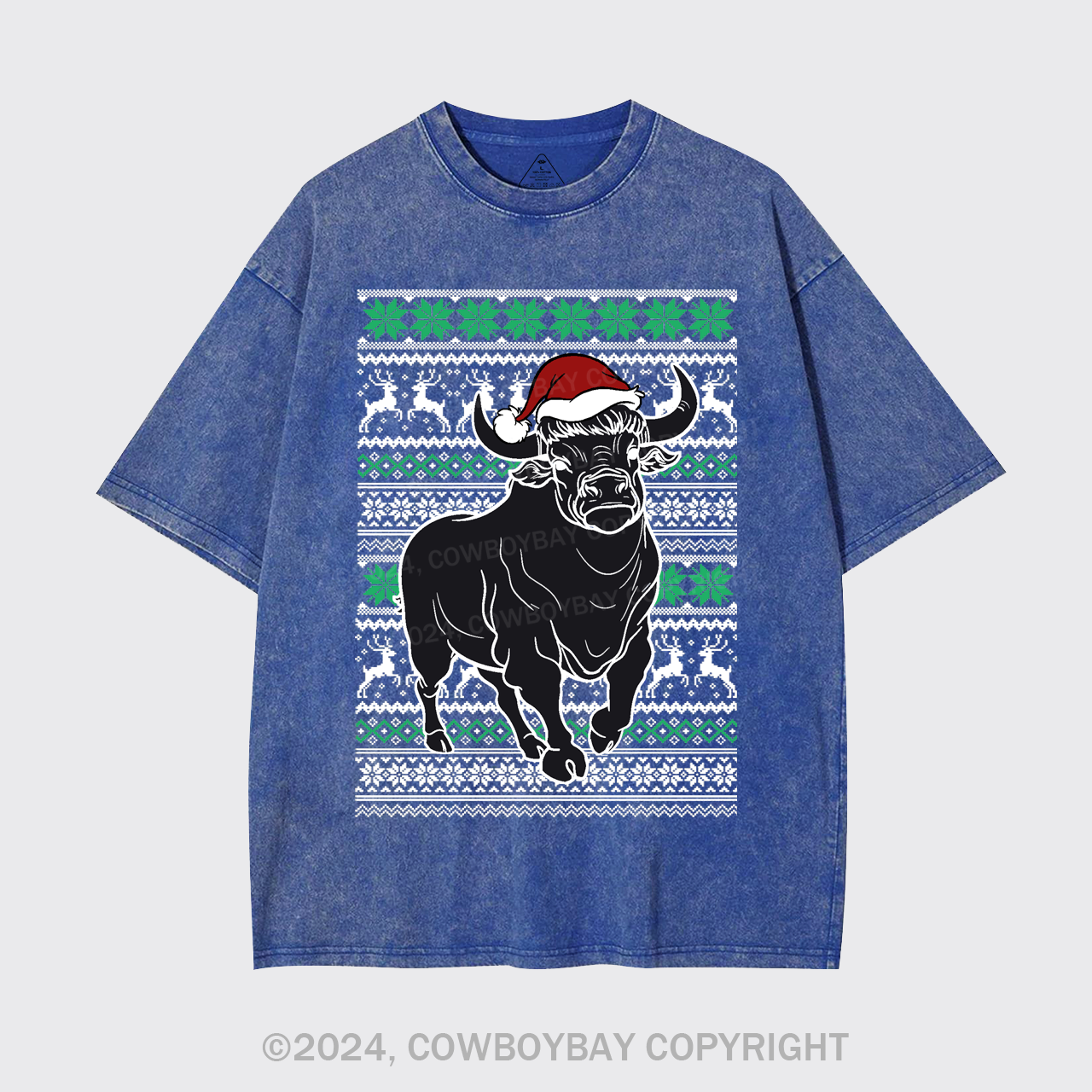 Cow Santa Garment-dye Tees