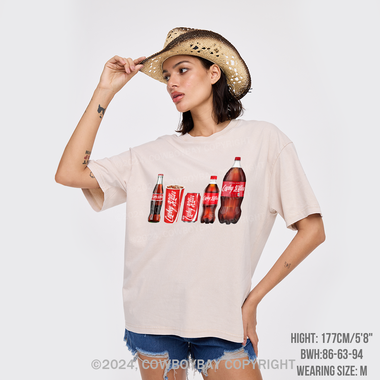 Funny Cowboy Killer Garment-dye Tees