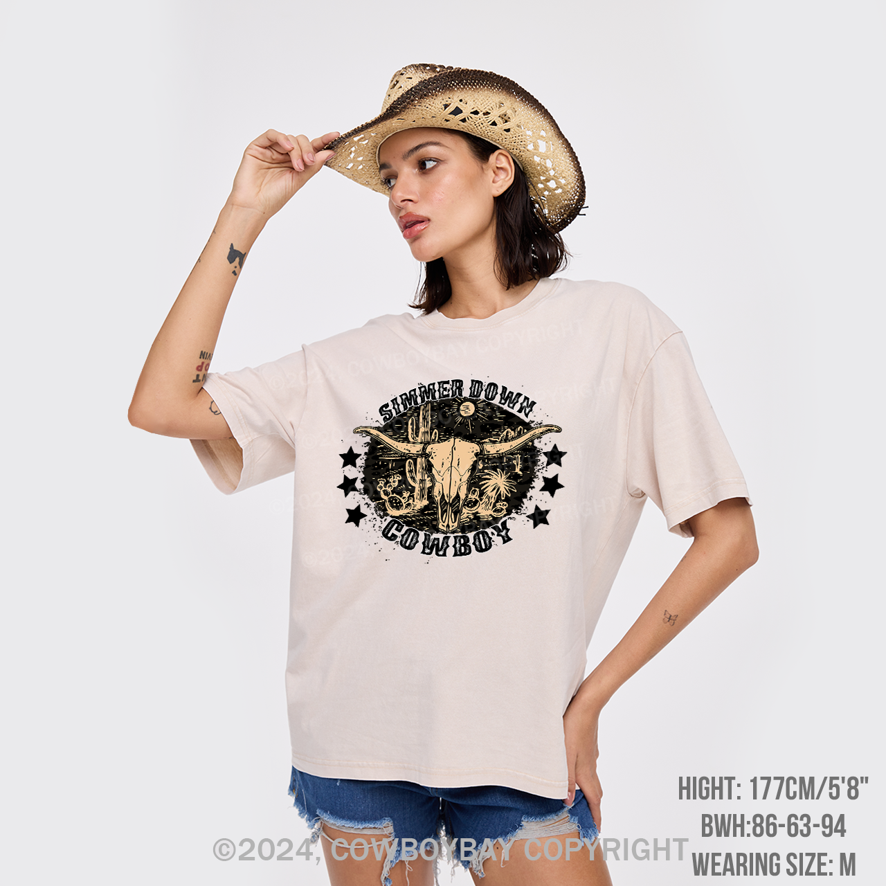 Simmer Down Cowboy Garment-dye Tees