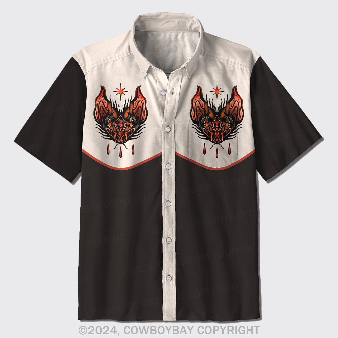 Vintage Wild Print Button Up Shirts