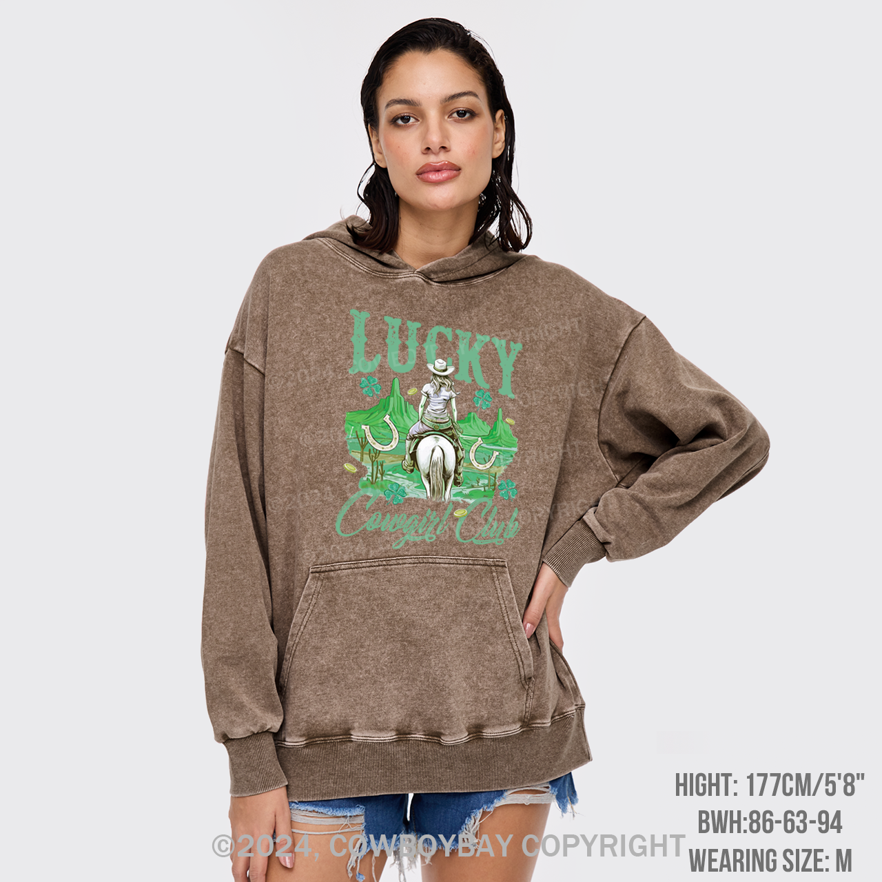 Lucky Cowgirl Club Garment-Dye Hoodies