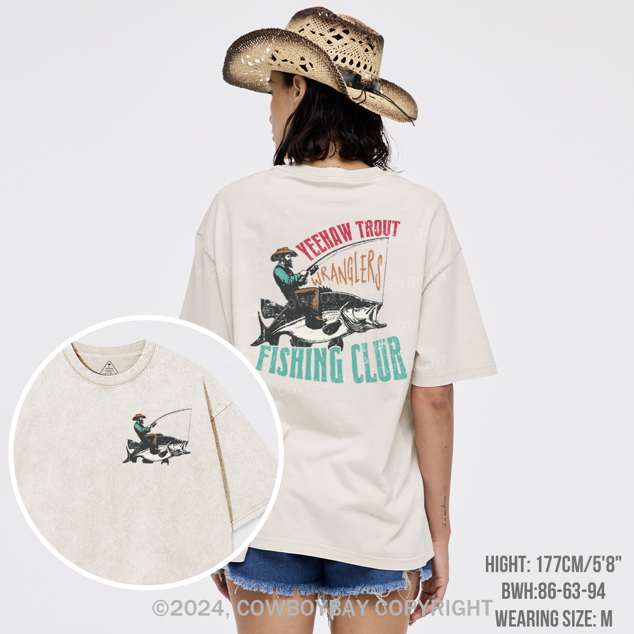 Trendy Western Fishing Club Garment-dye Tees