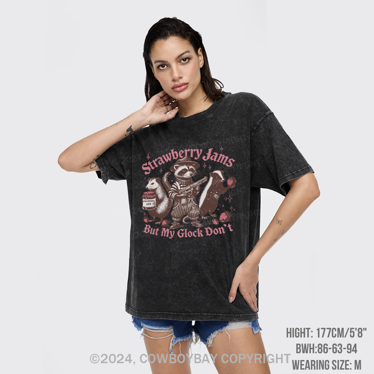 Strawberry Jams But My Glock Don't Garment-dye Tees