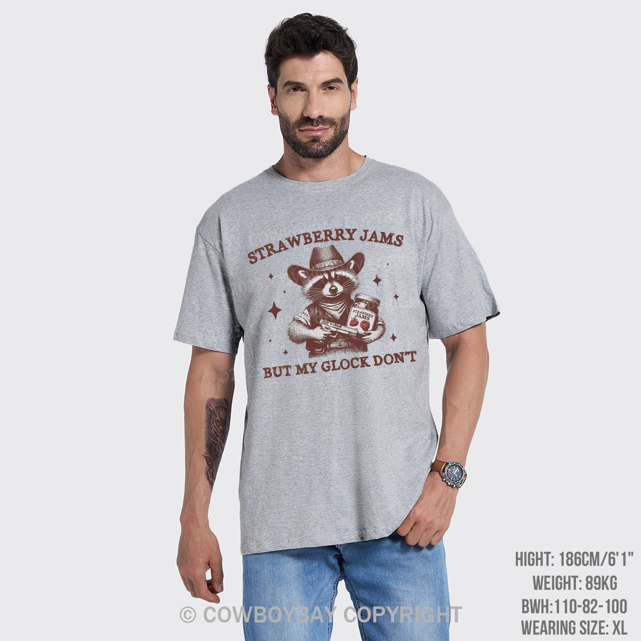 Retro Western Raccoon T-Shirts
