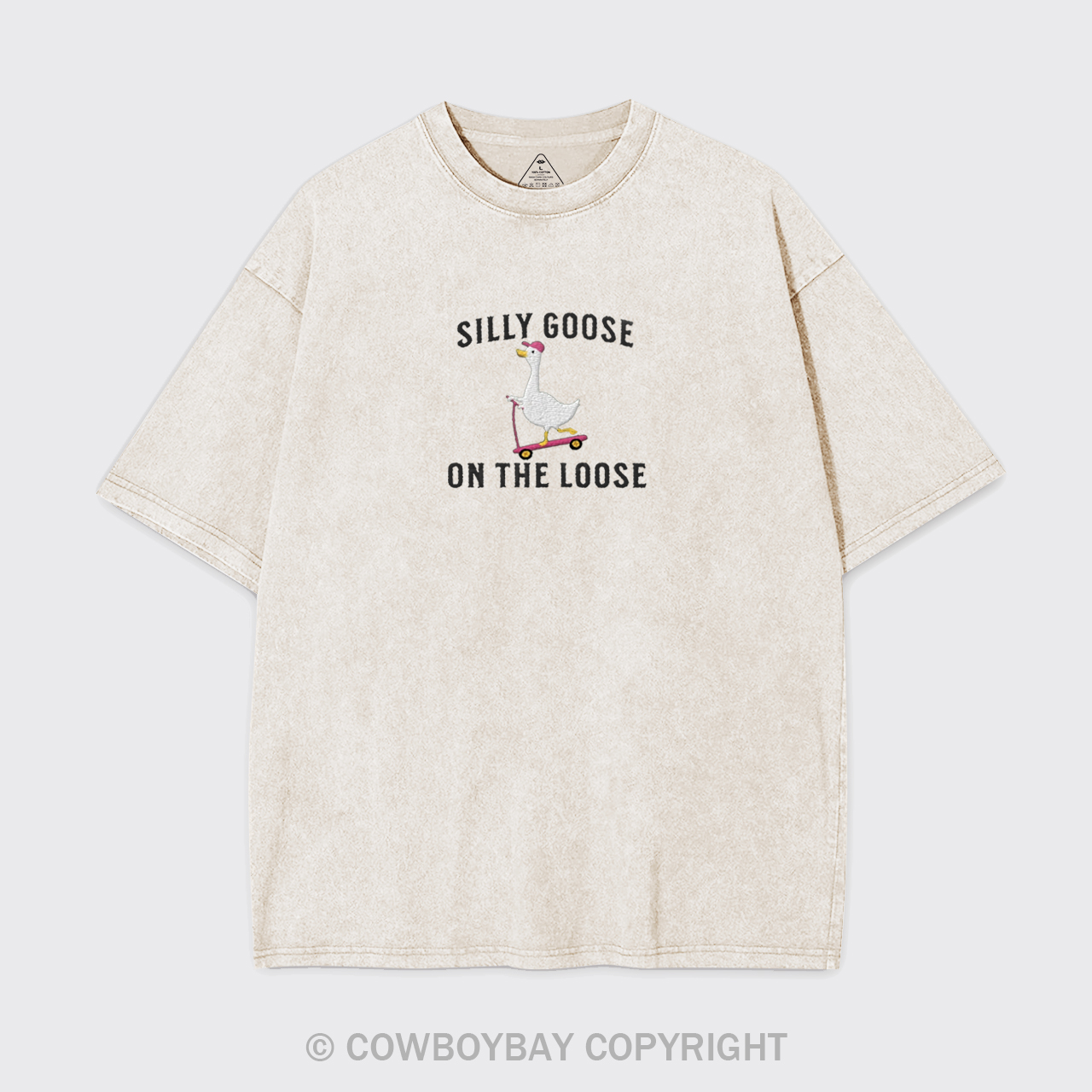 Silly Goose On The Loose Embroidered Garment-dye Tees
