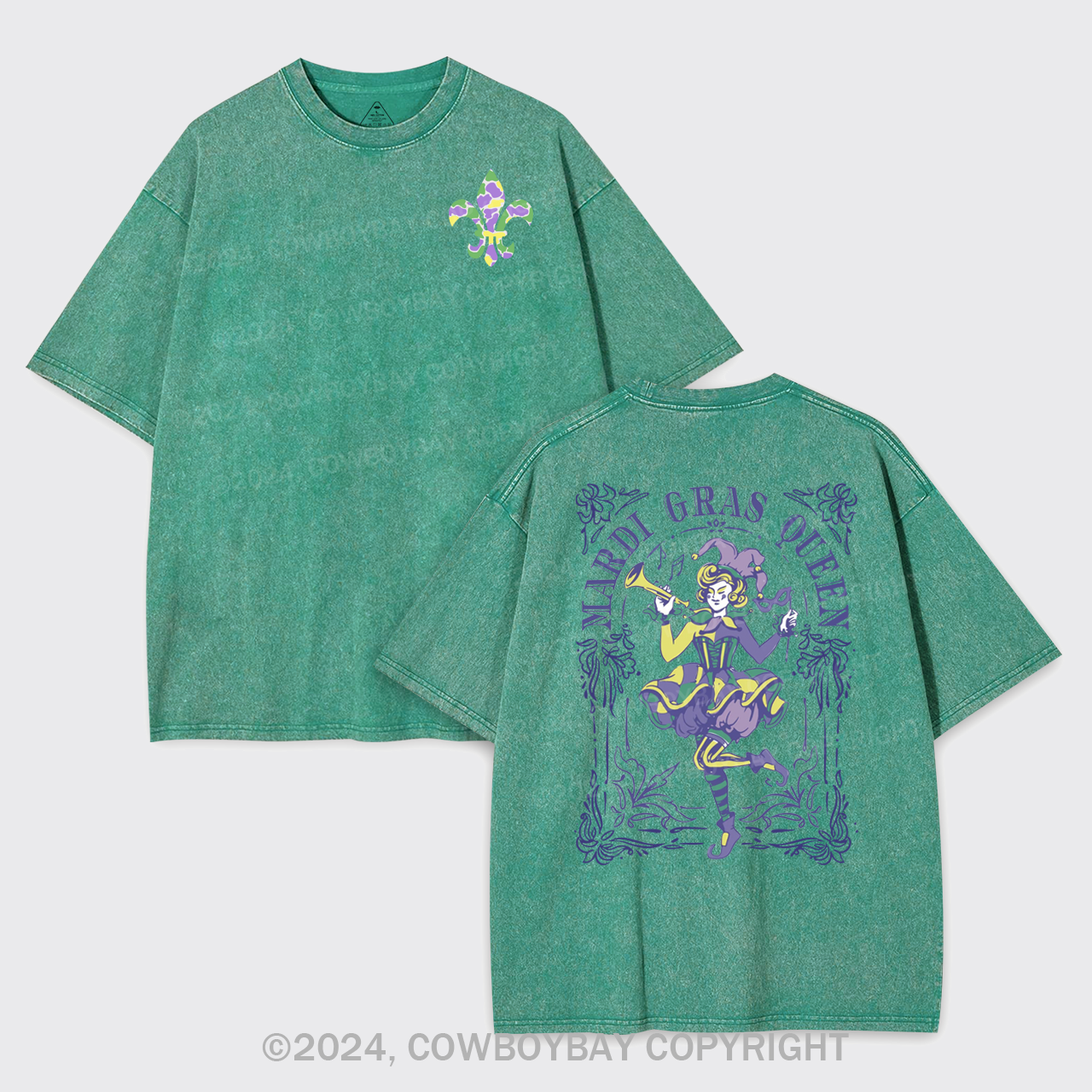 Retro Mardi Gras Garment-dye Tees