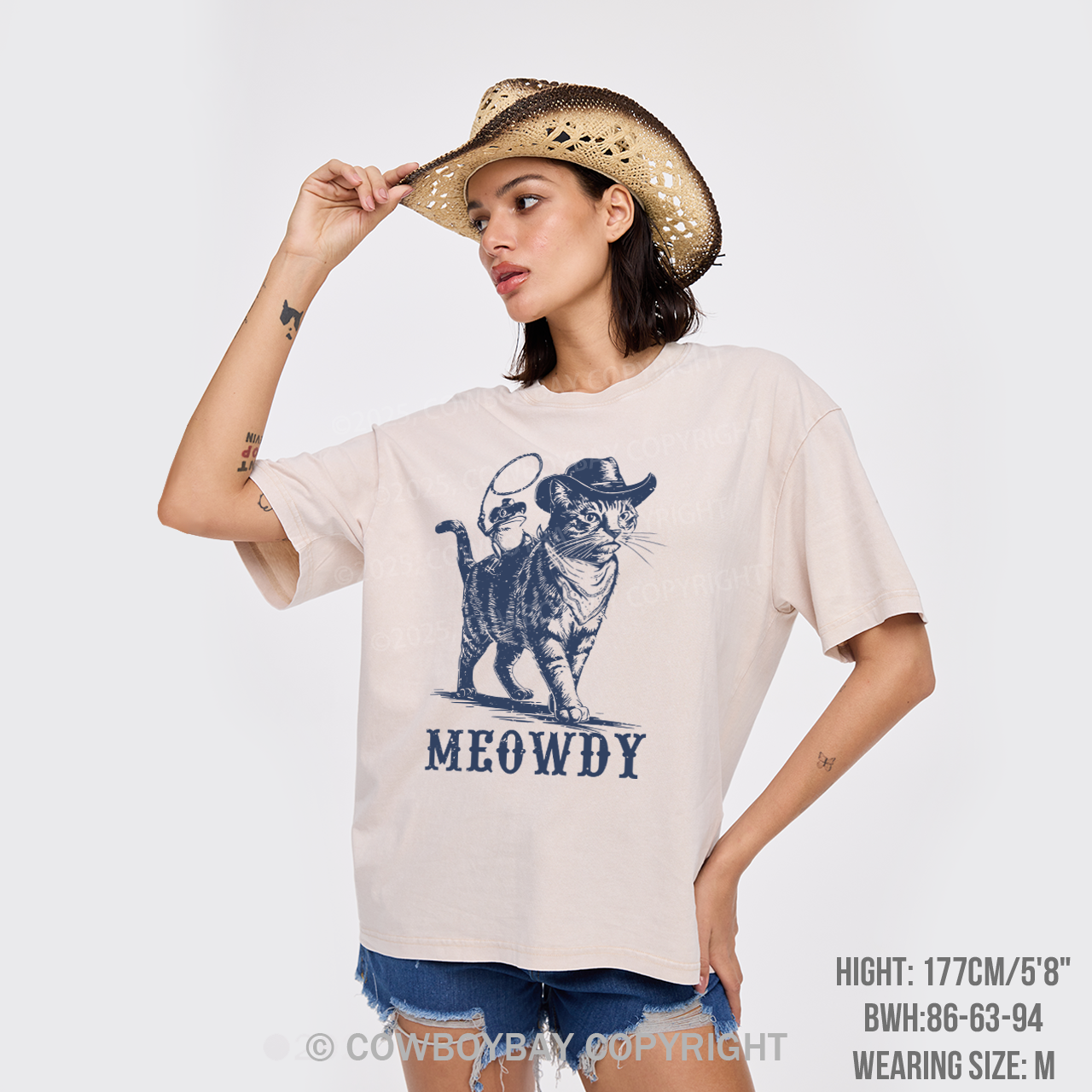 Howdy Meowdy Garment-dye Tees