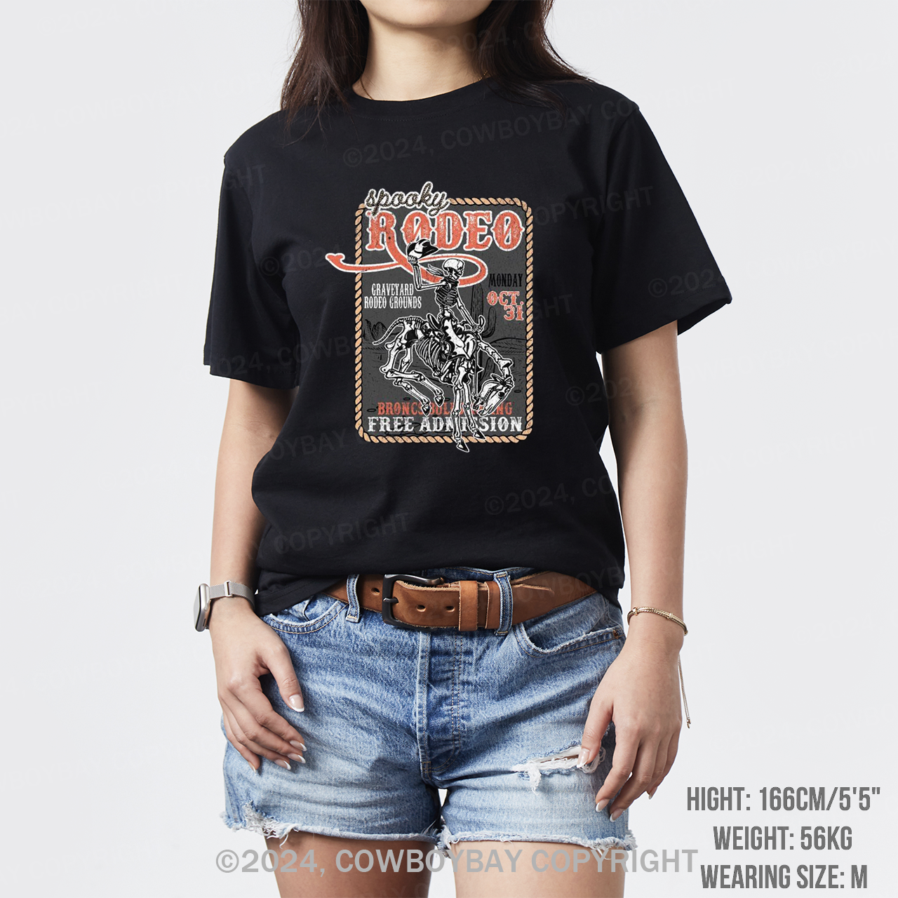 Funny Skeletons In Weird Rodeo T-Shirts