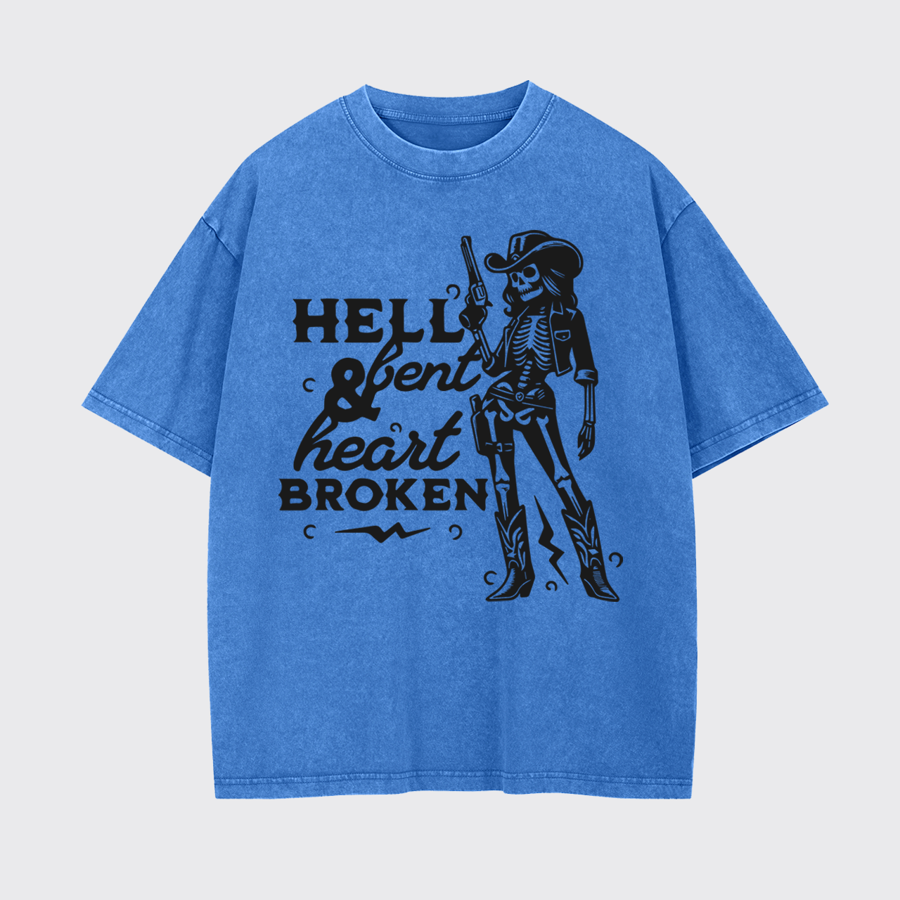 Hell Bent And Heart Broken Garment-dye Tees