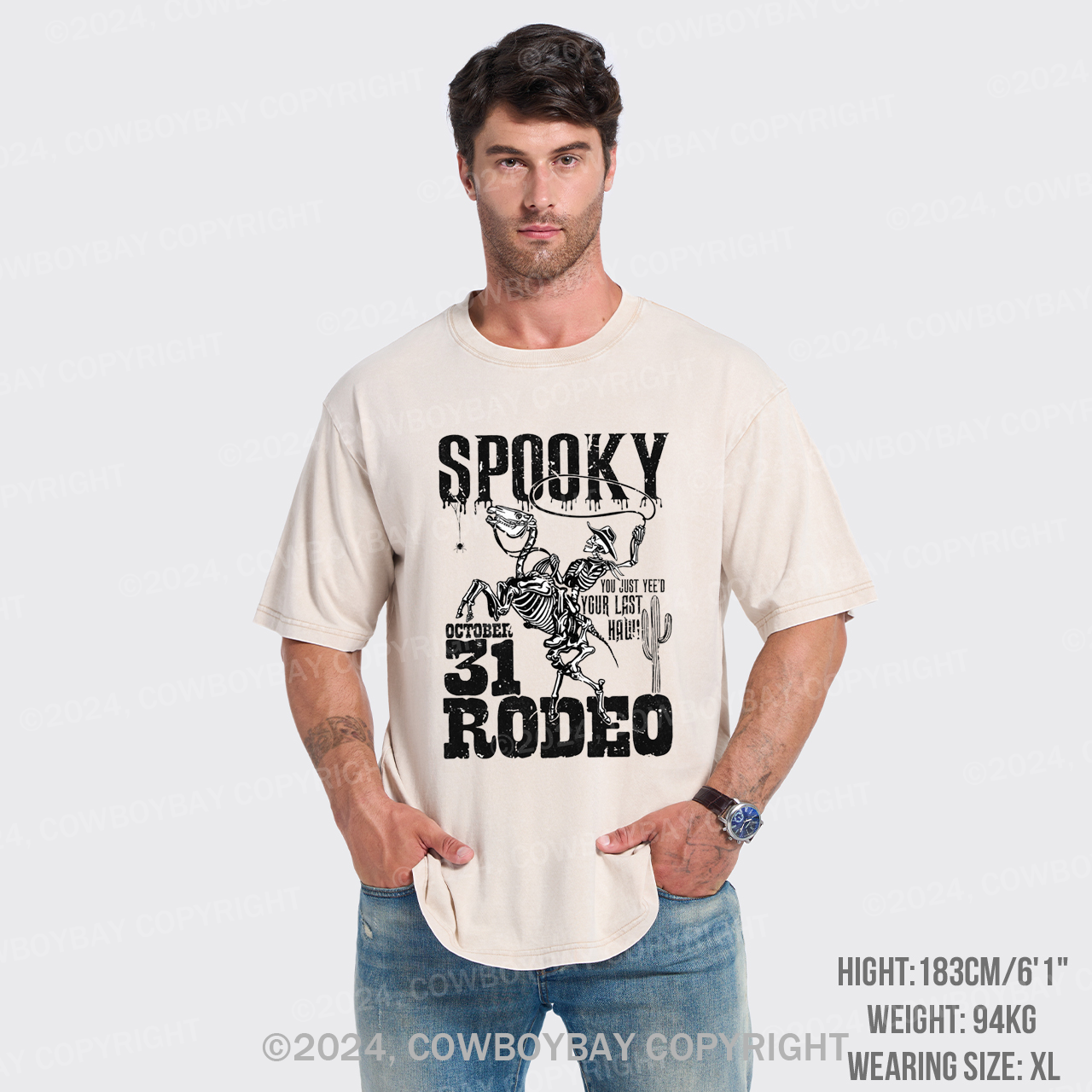 Retro Spooky Rodeo Garment-dye Tees