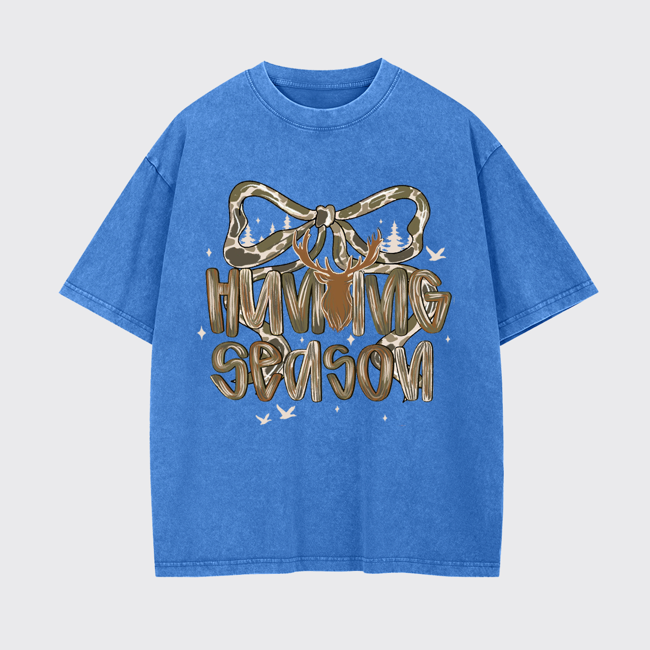 Hunting Season Camo Deer Garment-dye Tees