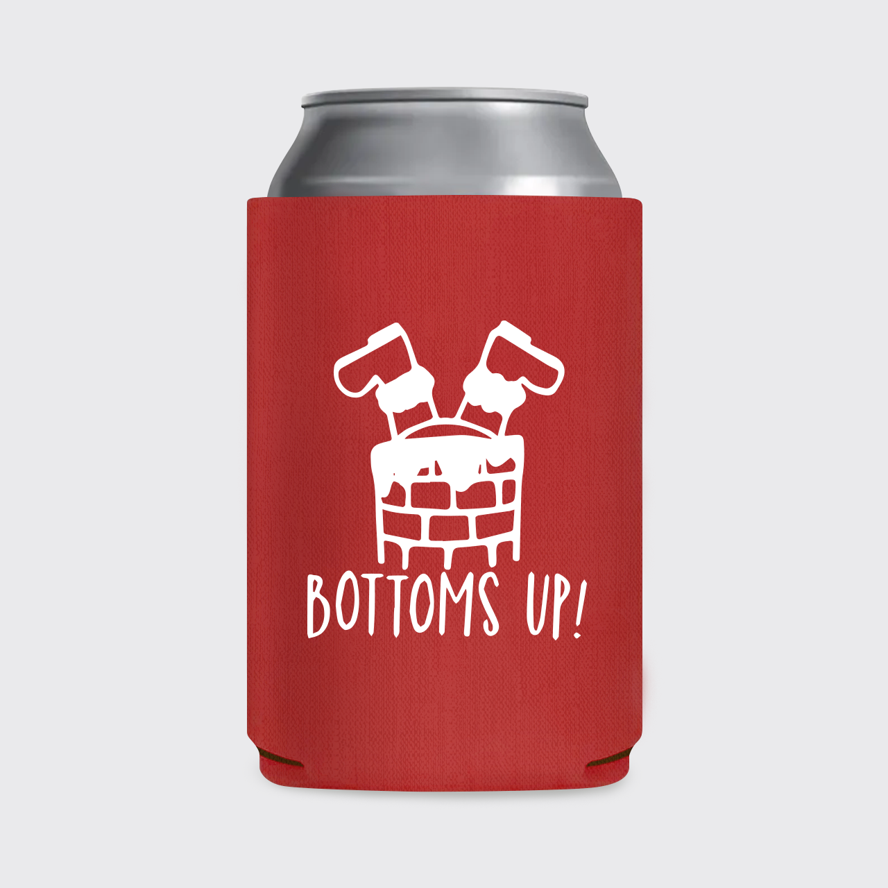 Bottoms Up Christmas Koozie