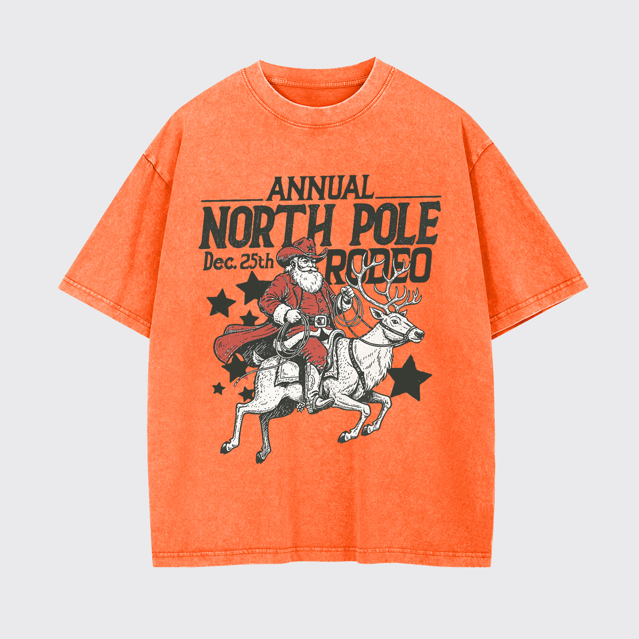 Western Christmas Cowboy Santa Garment-dye Tees