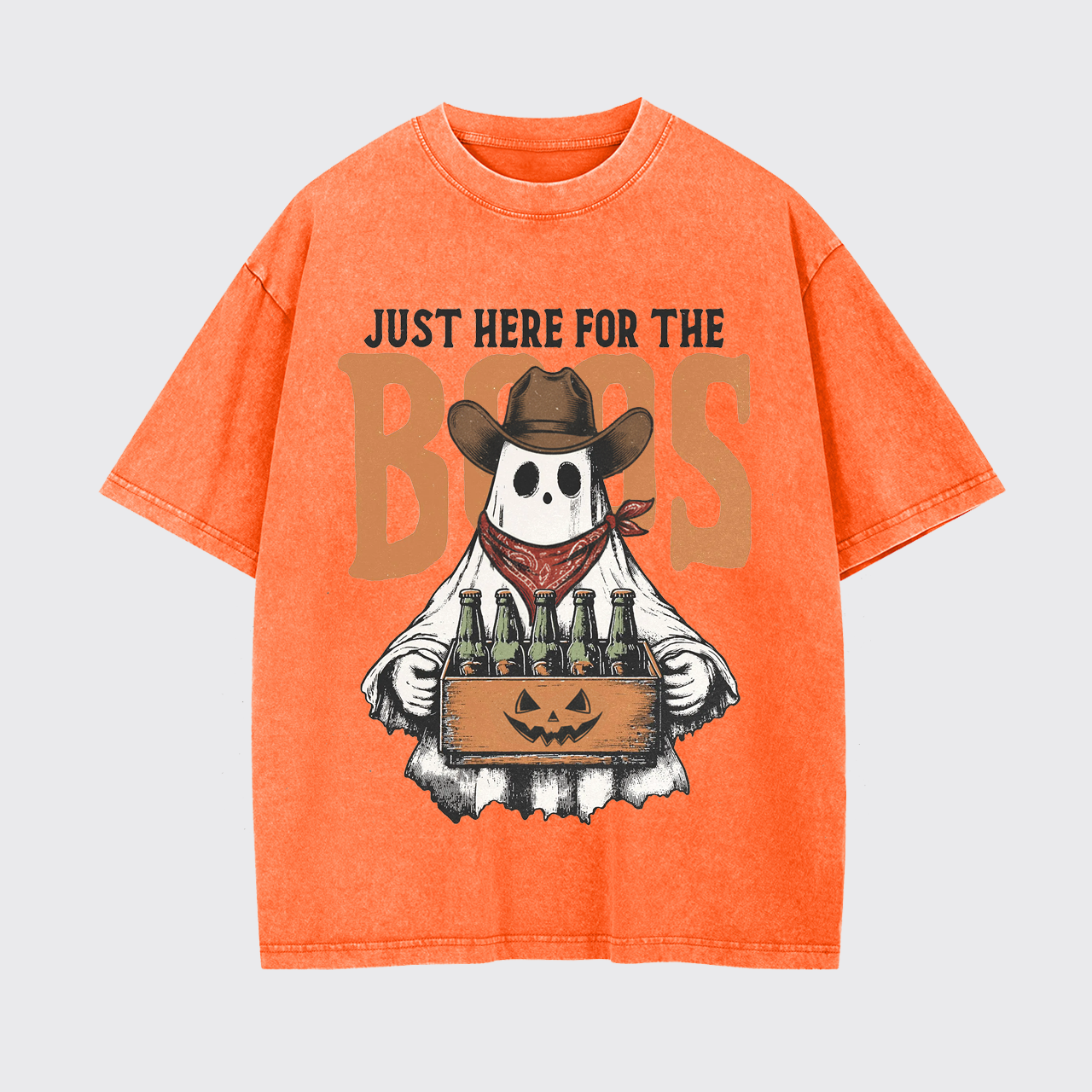 Funny Halloween Just Here For The Boos Garment-dye Tees