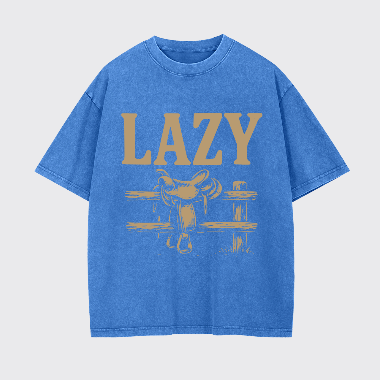 Lazy Cowboy Saddle Garment-dye Tees