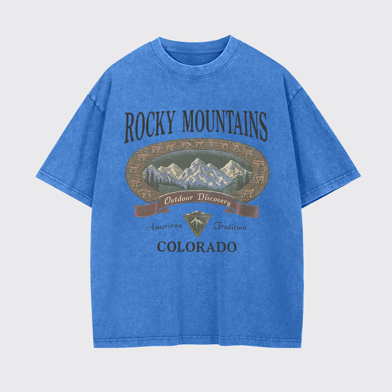 Vintage Rocky Mountains Garment-dye Tees