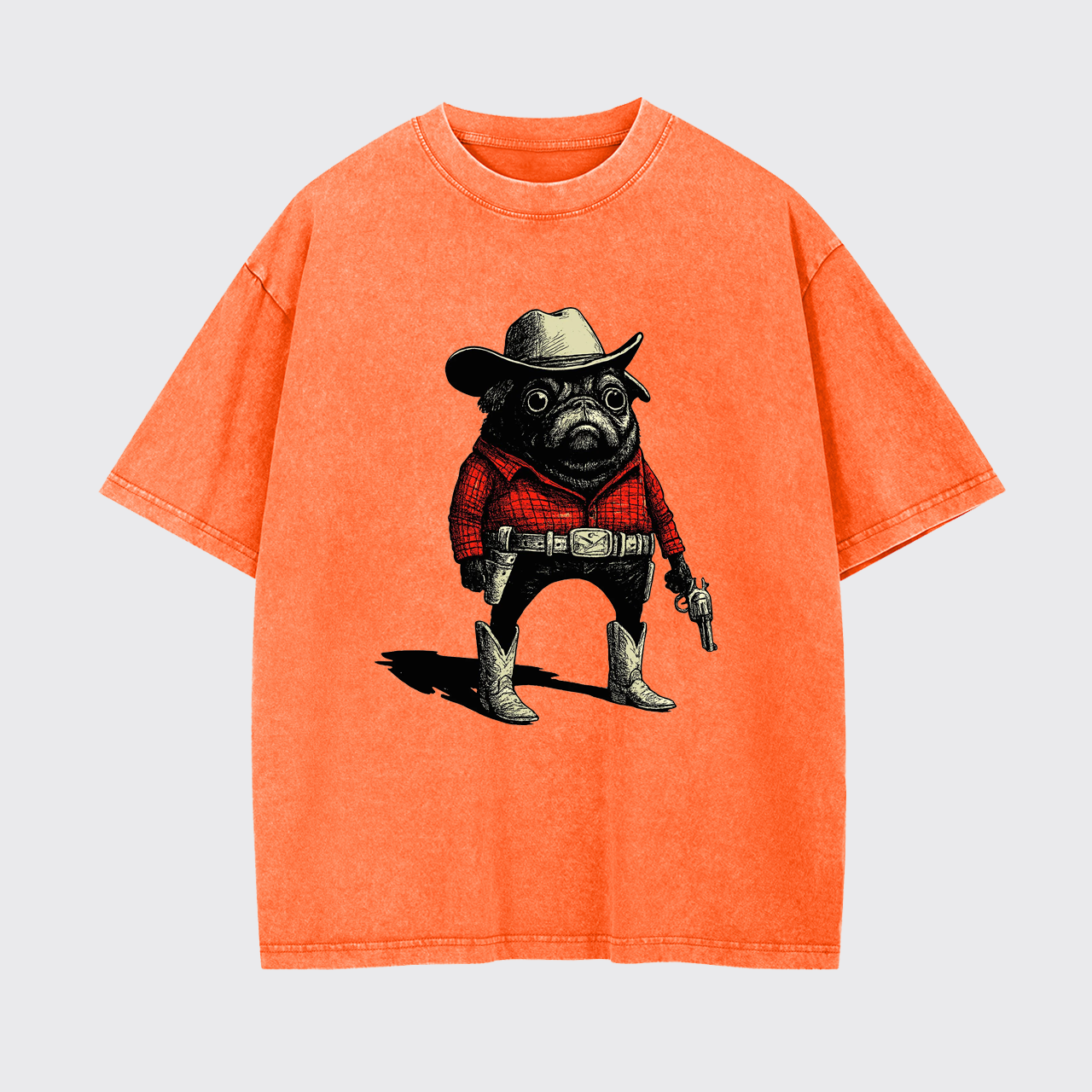 Cowboy Pug Garment-dye Tees
