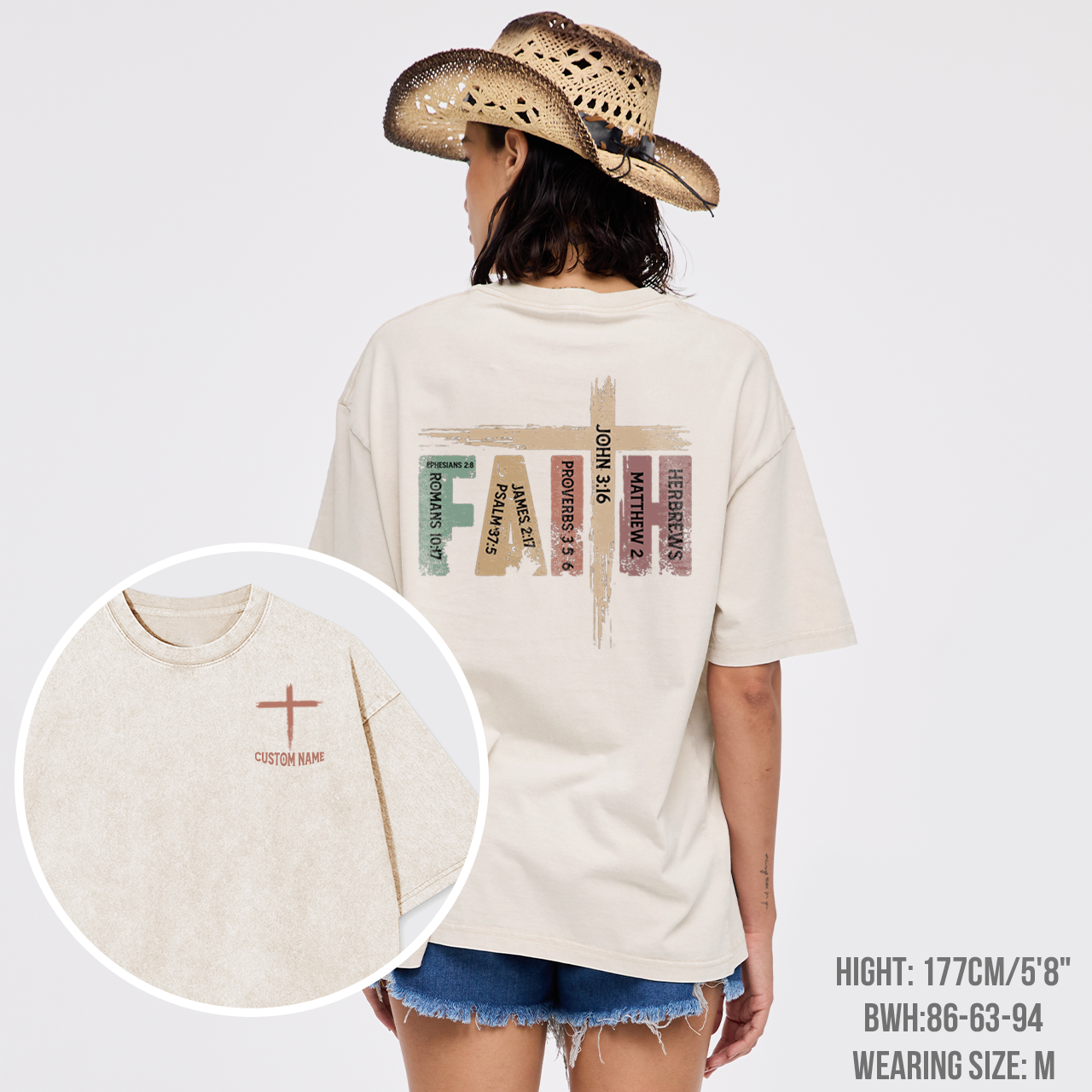 Personalized Retro Christian Garment-dye Tees