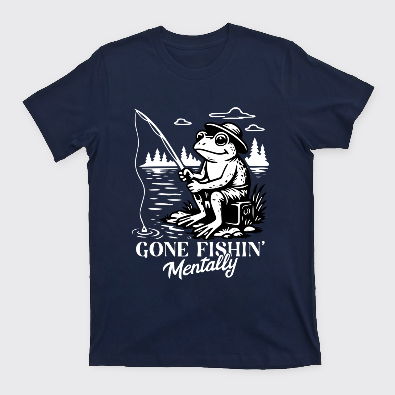 Funny Frog-Gone Fishin' T-Shirts