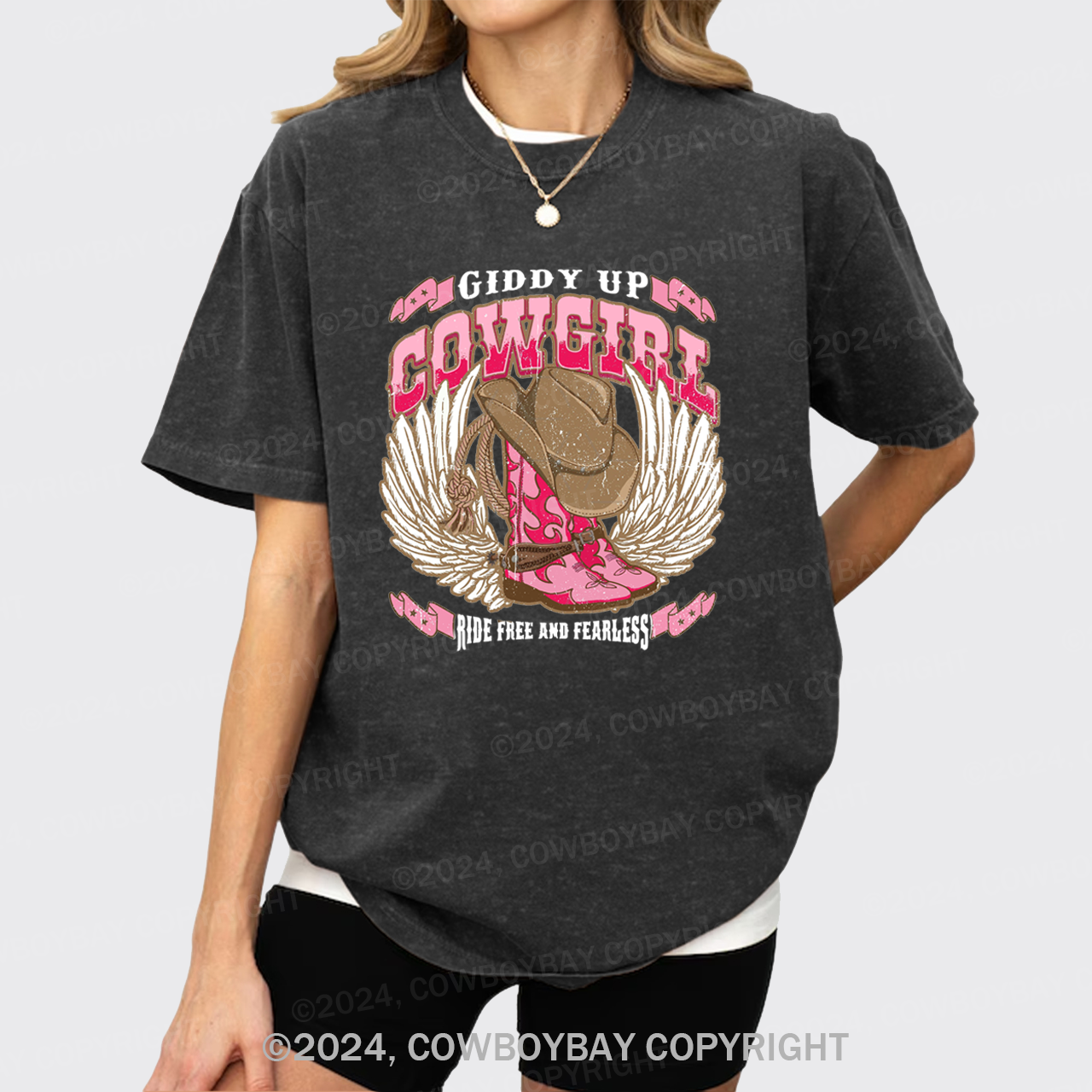 Giddy Up Cowgirl Garment-dye Tees