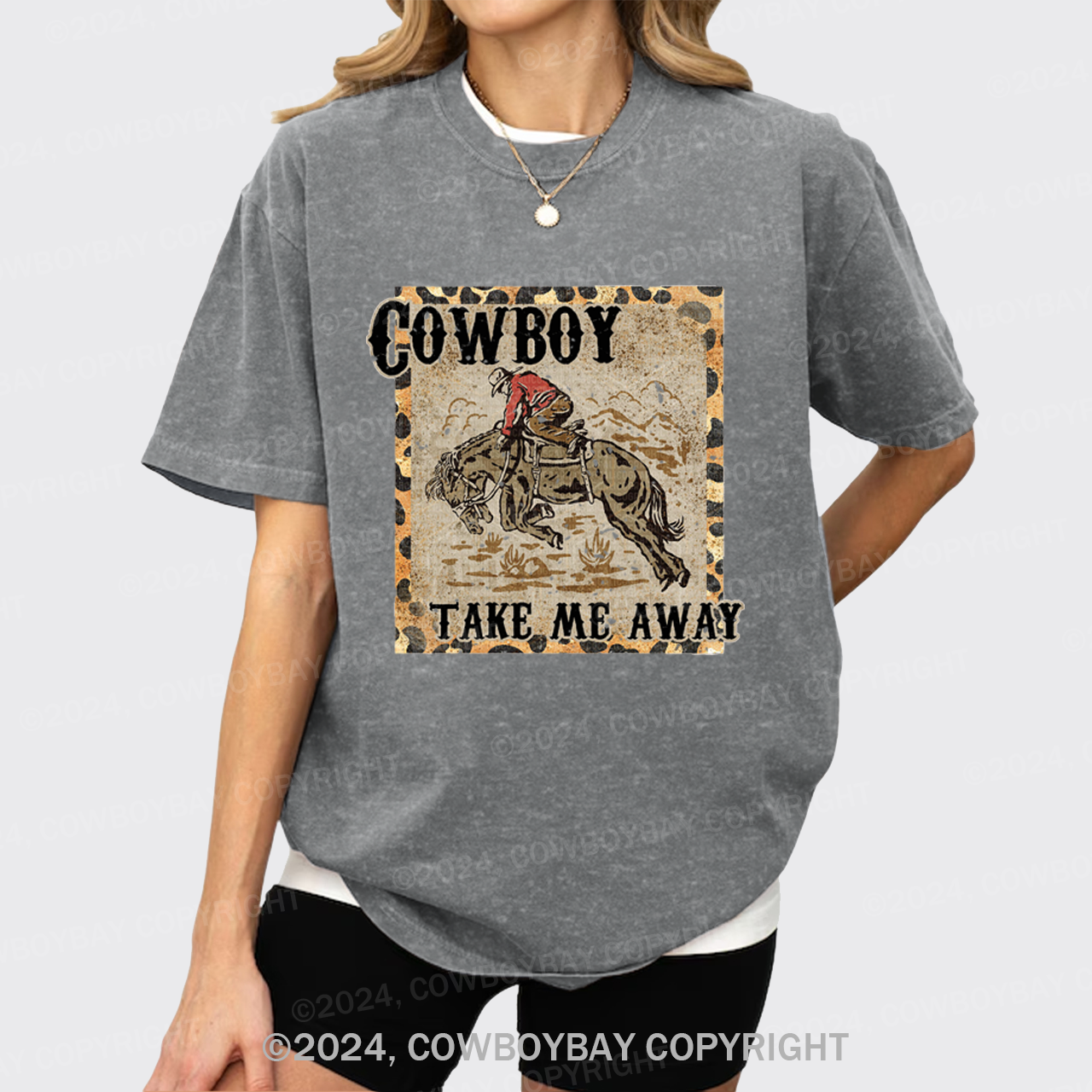 Cowboy Take Me Away,Western 90s Garment-dye Tees