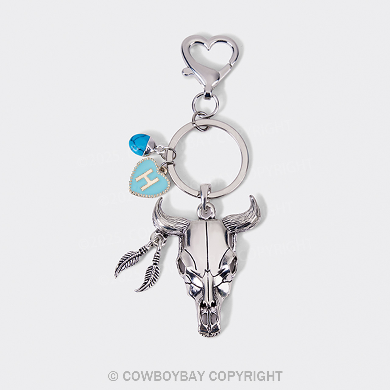Boho Bull Keychain