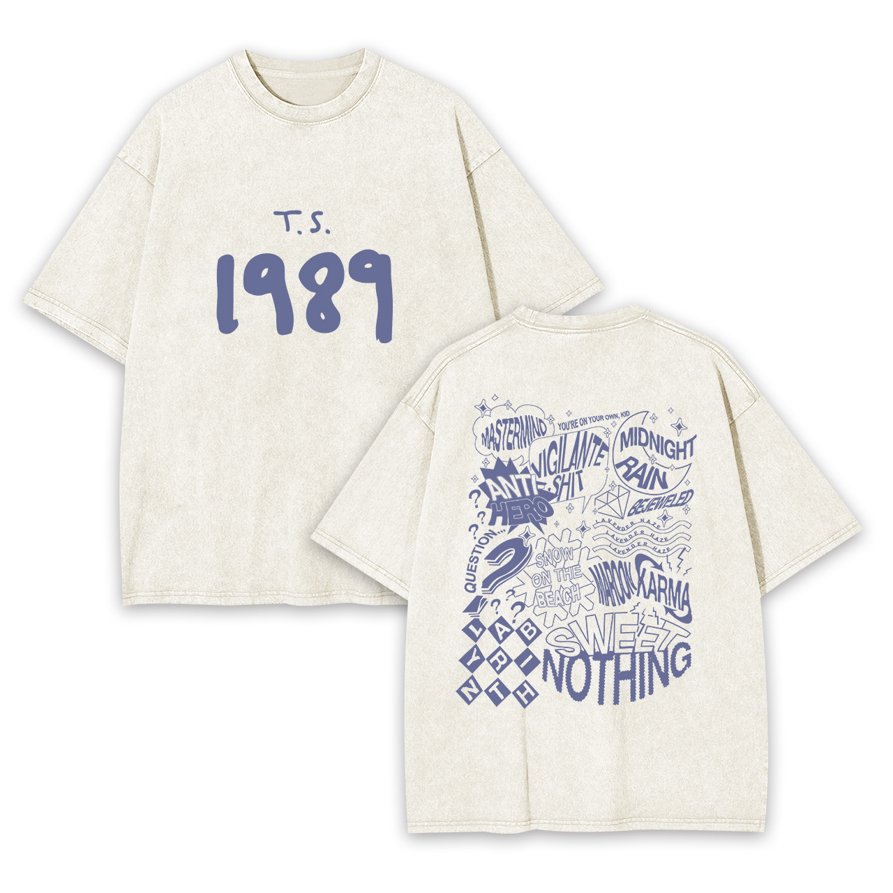 T.S. 1989 Midnight Garment-dye Tees
