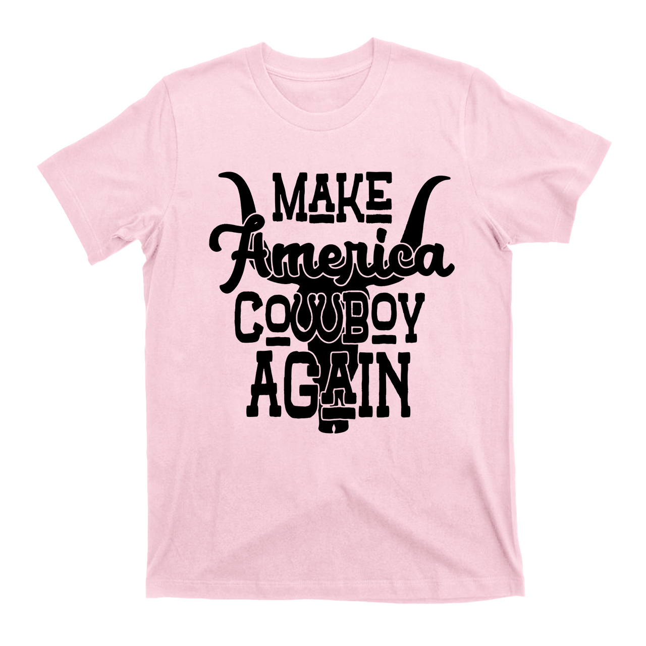 Cow Head Make America Cowboy Again T-Shirts