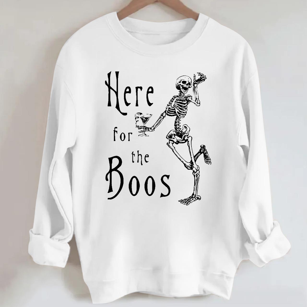 Here For The Boos Funny Halloween Sweatshirt