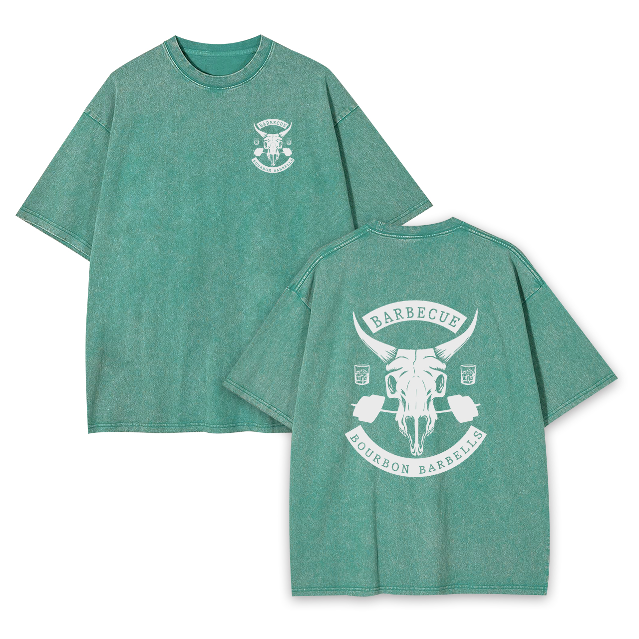 West Barbecue Bourbon Barbells Garment-dye Tees